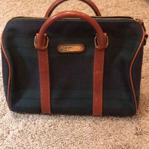 Vintage Ralph Lauren blackwatch plaid doctor bag. - Picture 2 of 11